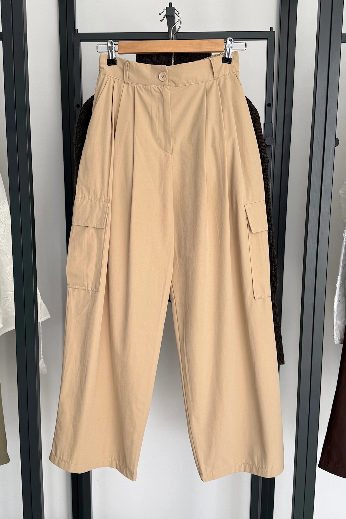 Kargo Cepli Pantolon Taş