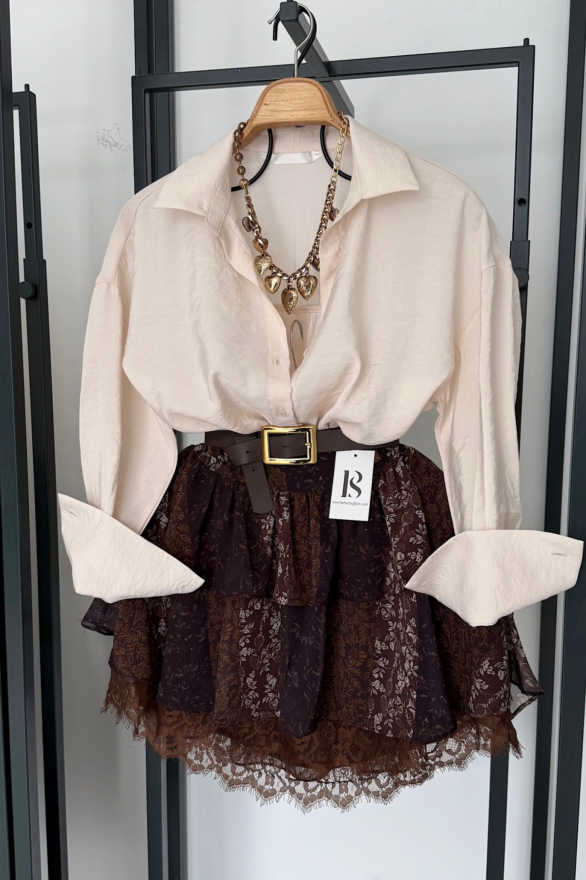 Basic Modal Gömlek Krem