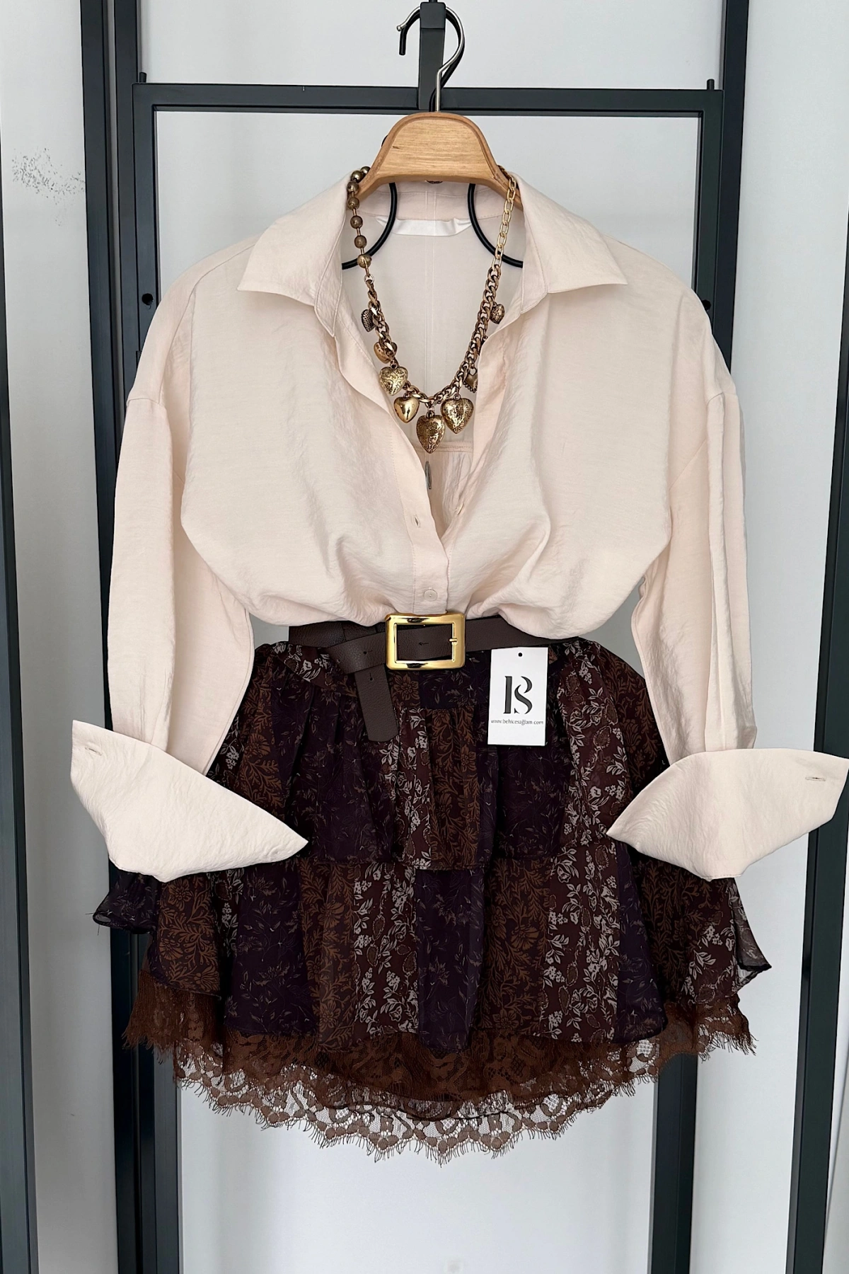 Basic Modal Gömlek Krem