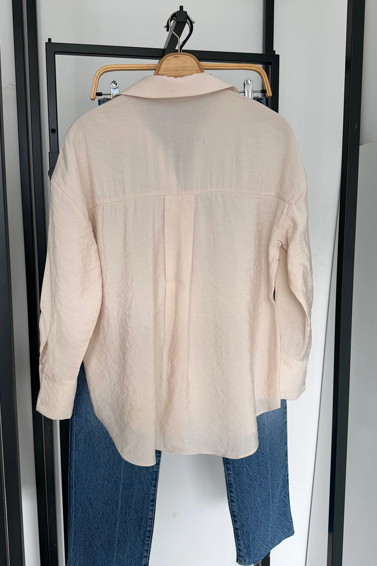 Basic Modal Gömlek Krem