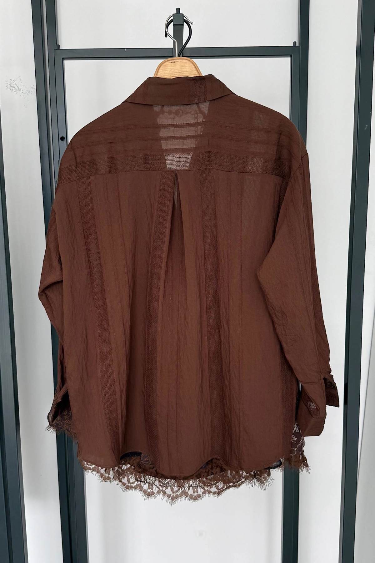 Transparan Gömlek Kahverengi