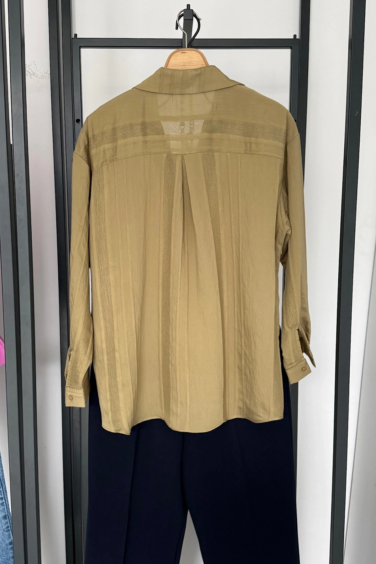 Transparan Gömlek Haki