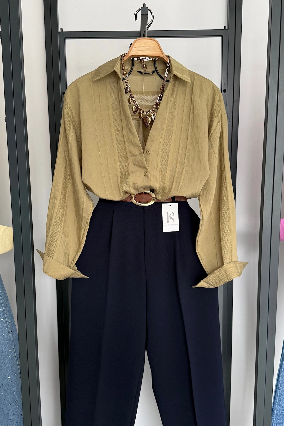 Transparan Gömlek Haki