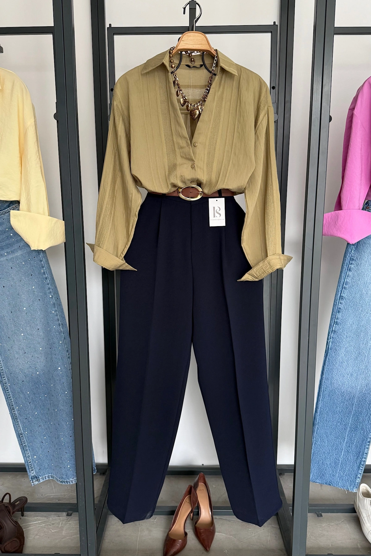 Transparan Gömlek Haki