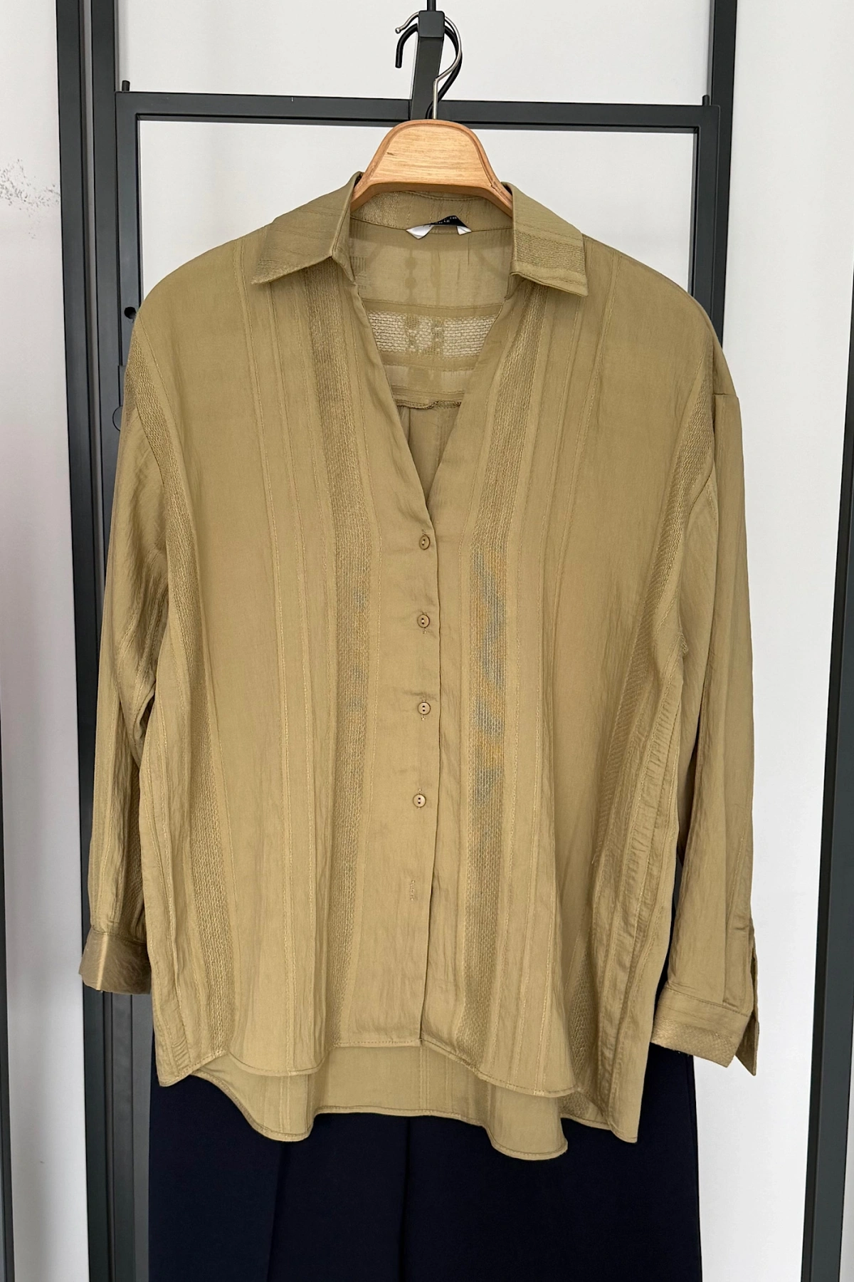 Transparan Gömlek Haki