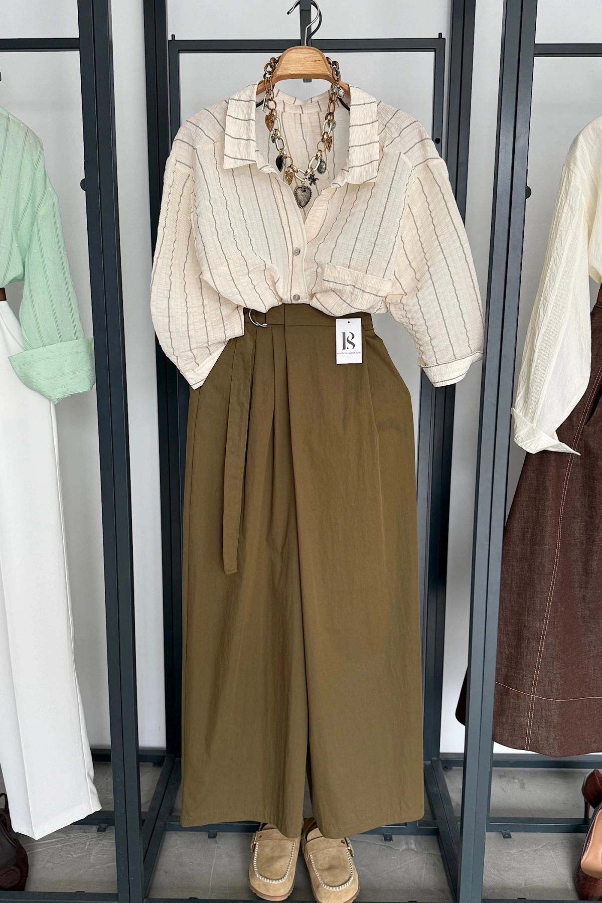 Kuşaklı Pantolon Olive