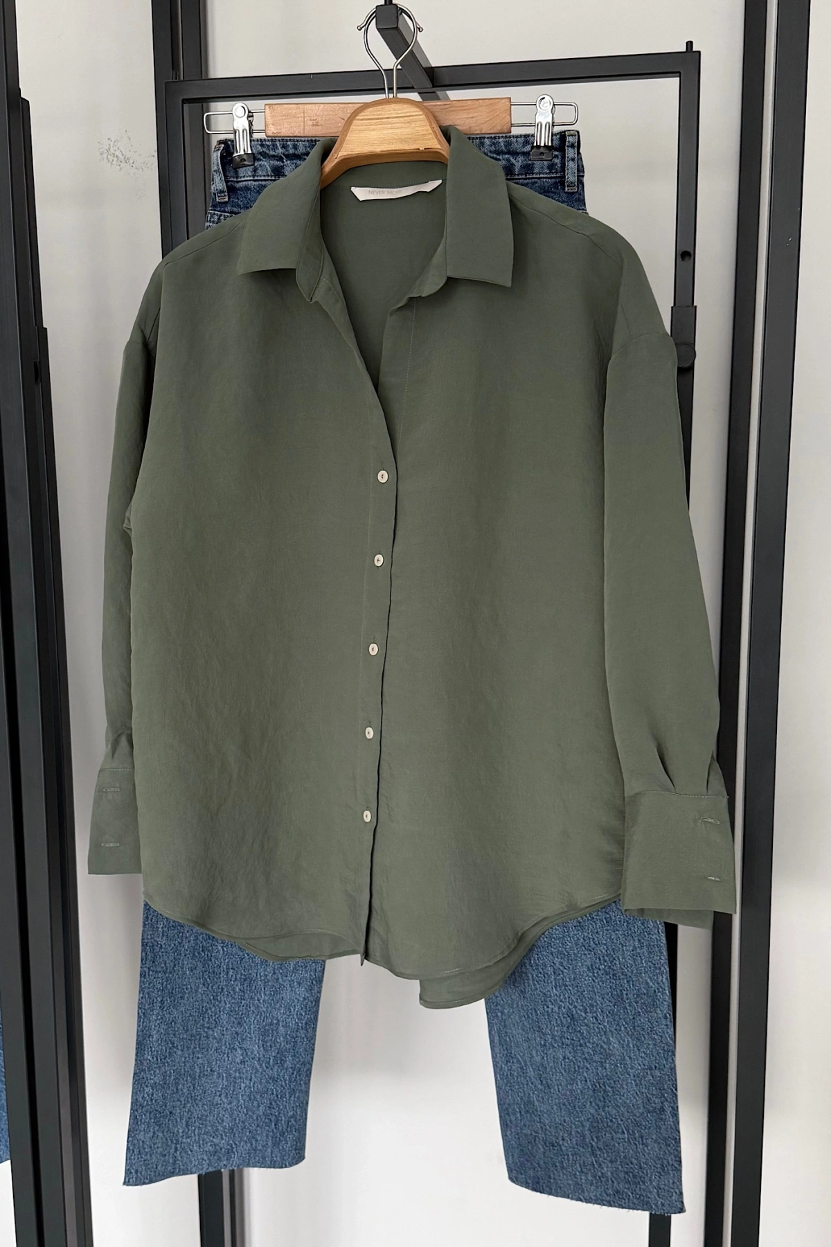 Basic Modal Gömlek Yeşil