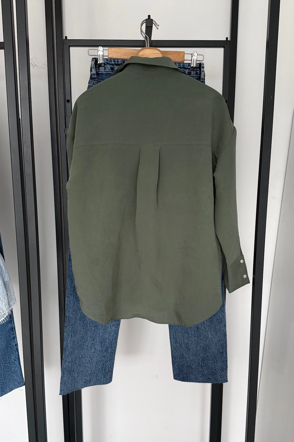 Basic Modal Gömlek Yeşil