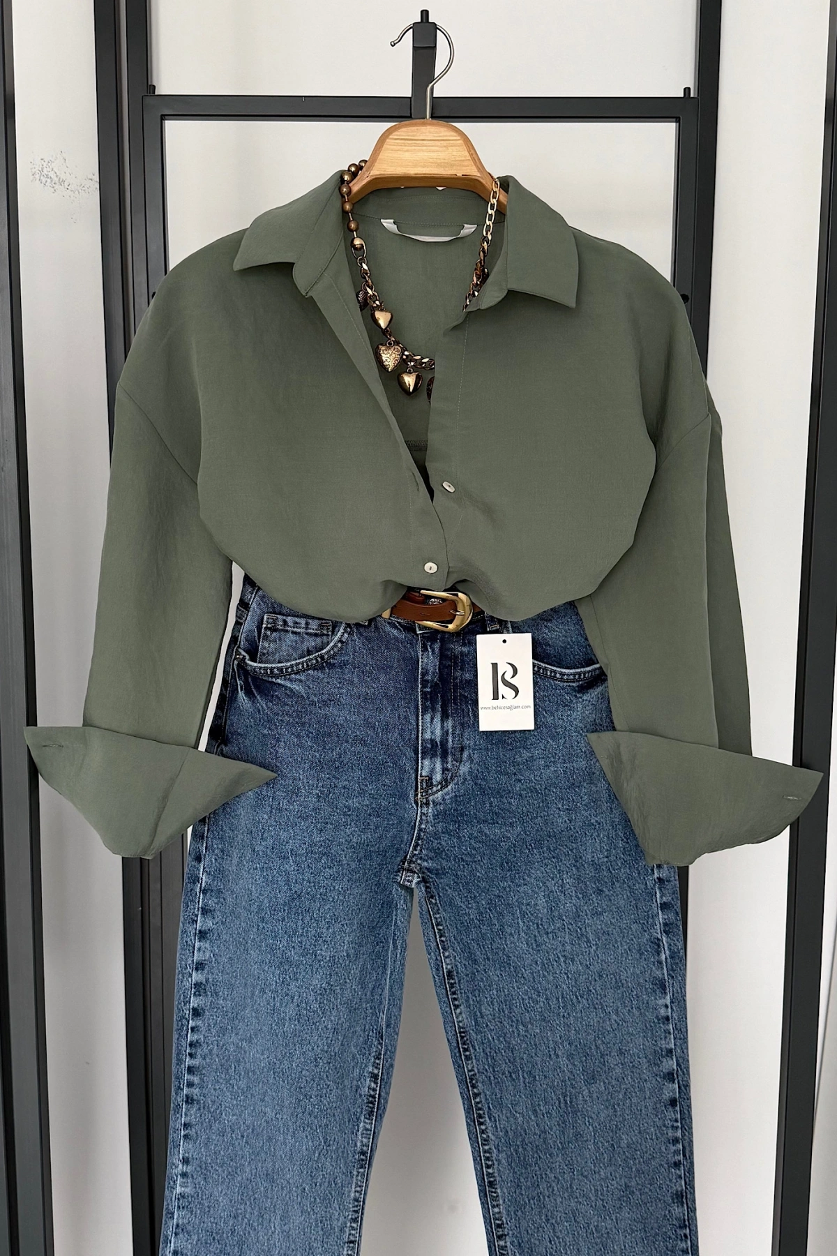 Basic Modal Gömlek Yeşil