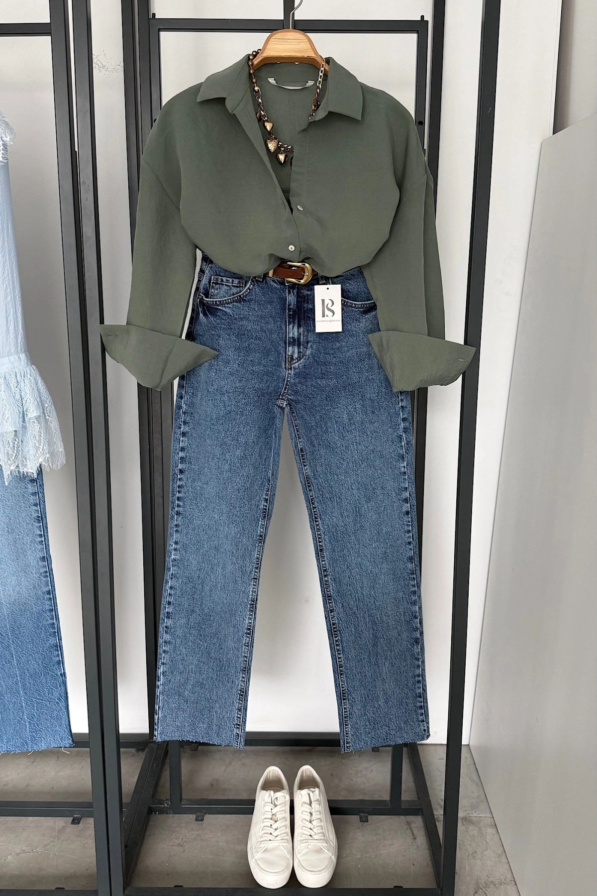 Basic Modal Gömlek Yeşil