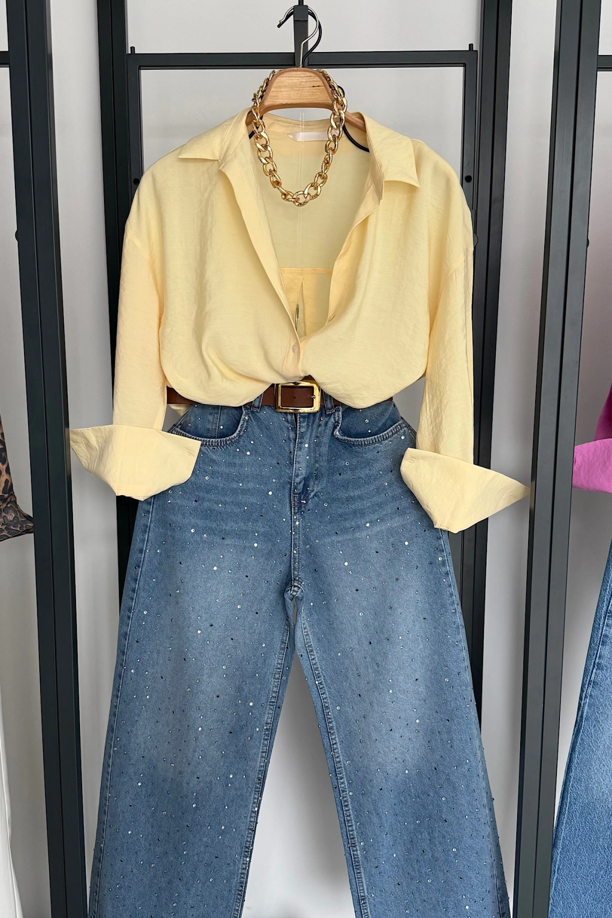 Basic Modal Gömlek Sarı