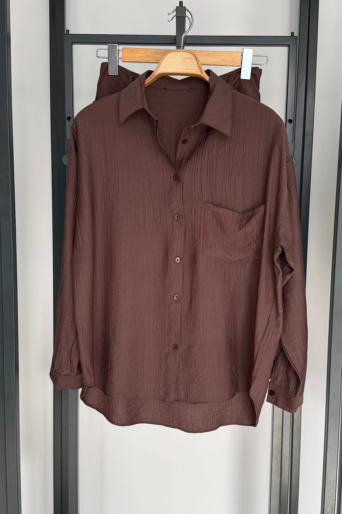 Kırinkıl Desen Takım Kahverengi