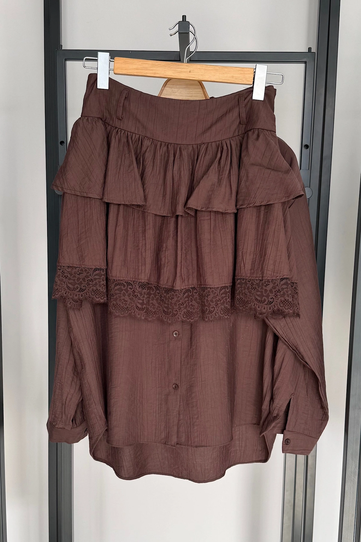 Kırinkıl Desen Takım Kahverengi