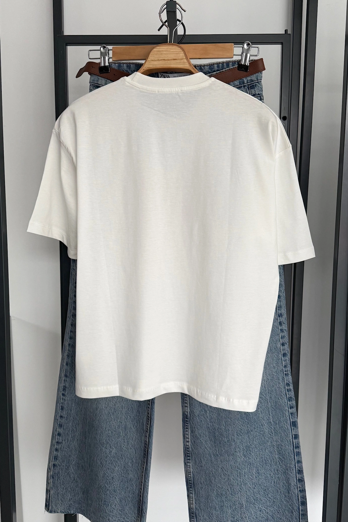 Kurdela Baskılı T-Shirt Ekru