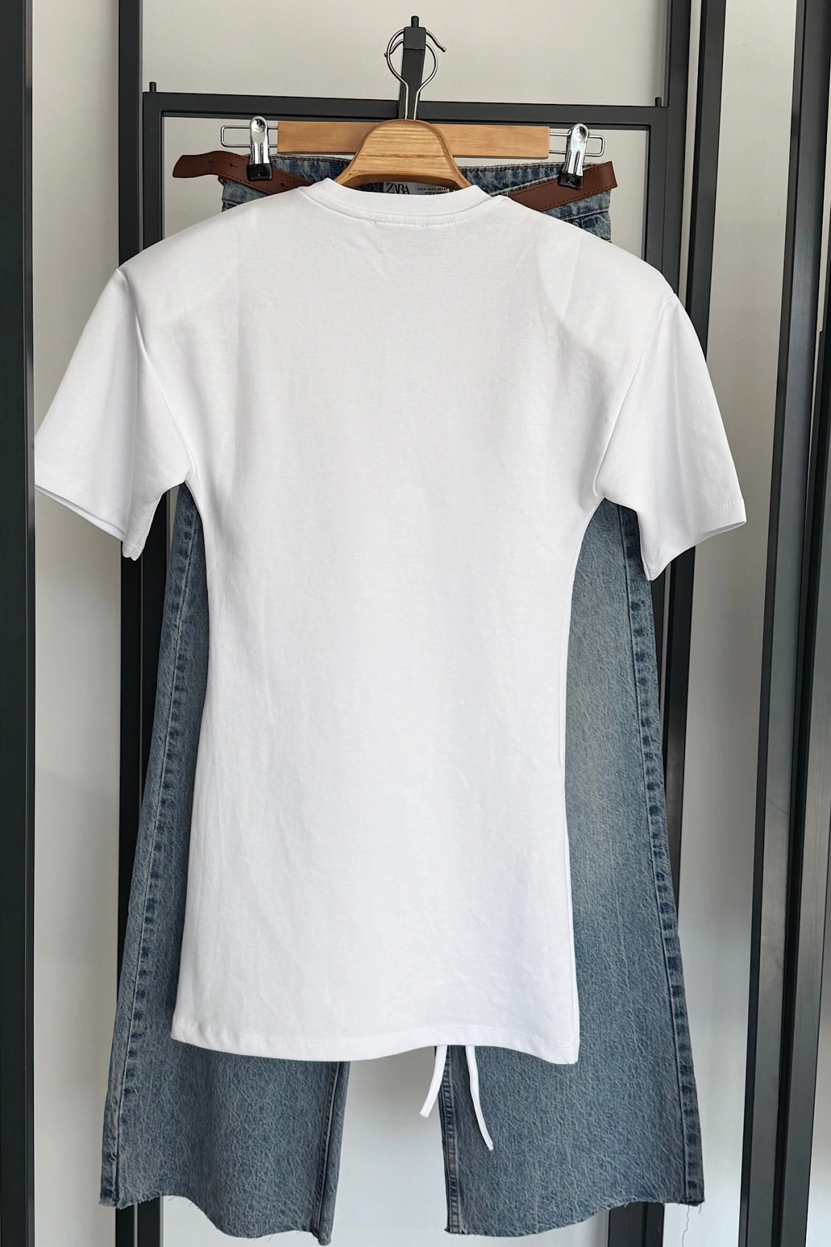 Yandan Büzgülü Bluz Beyaz