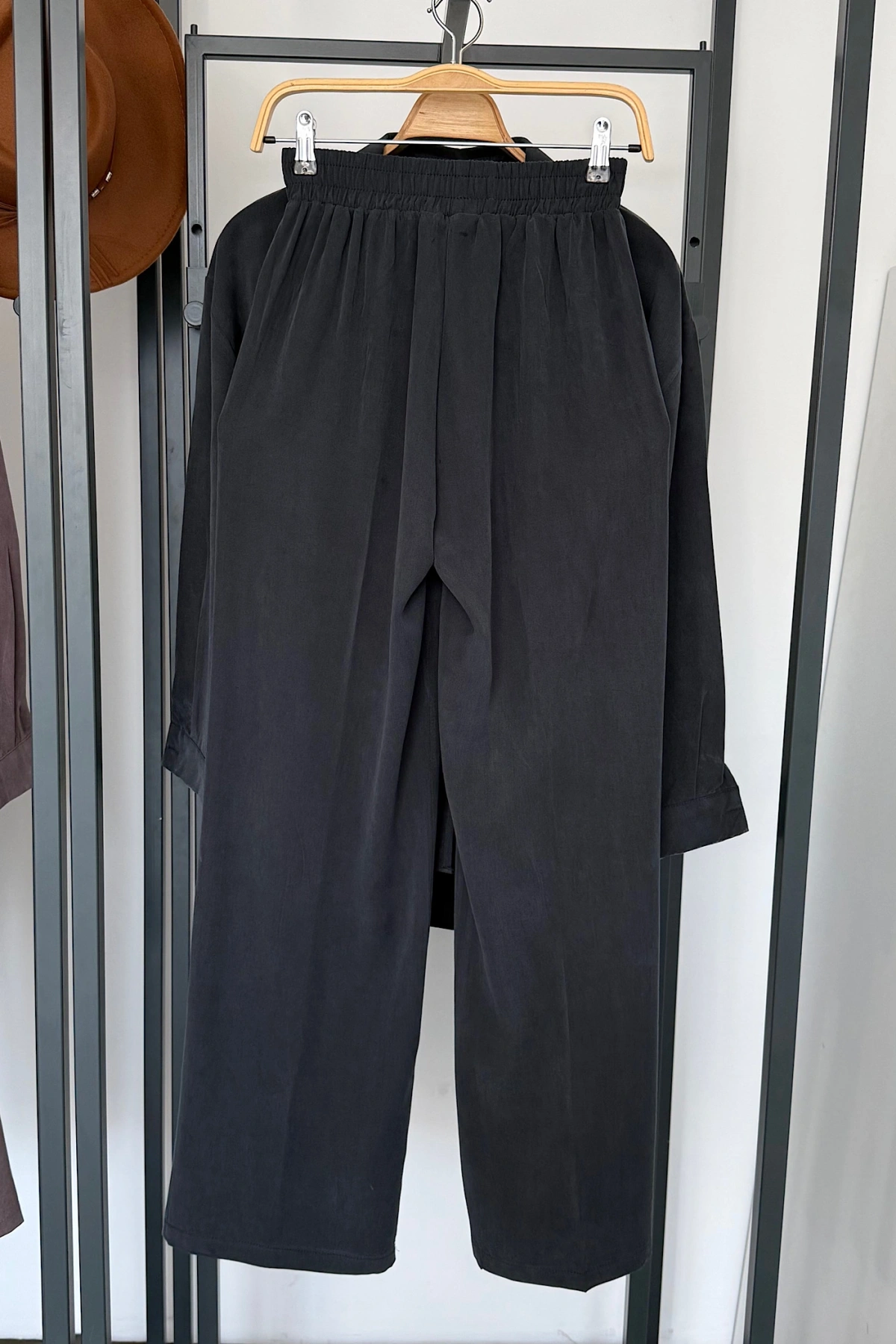 Modal Gömlek Pantolon Takım Antrasit