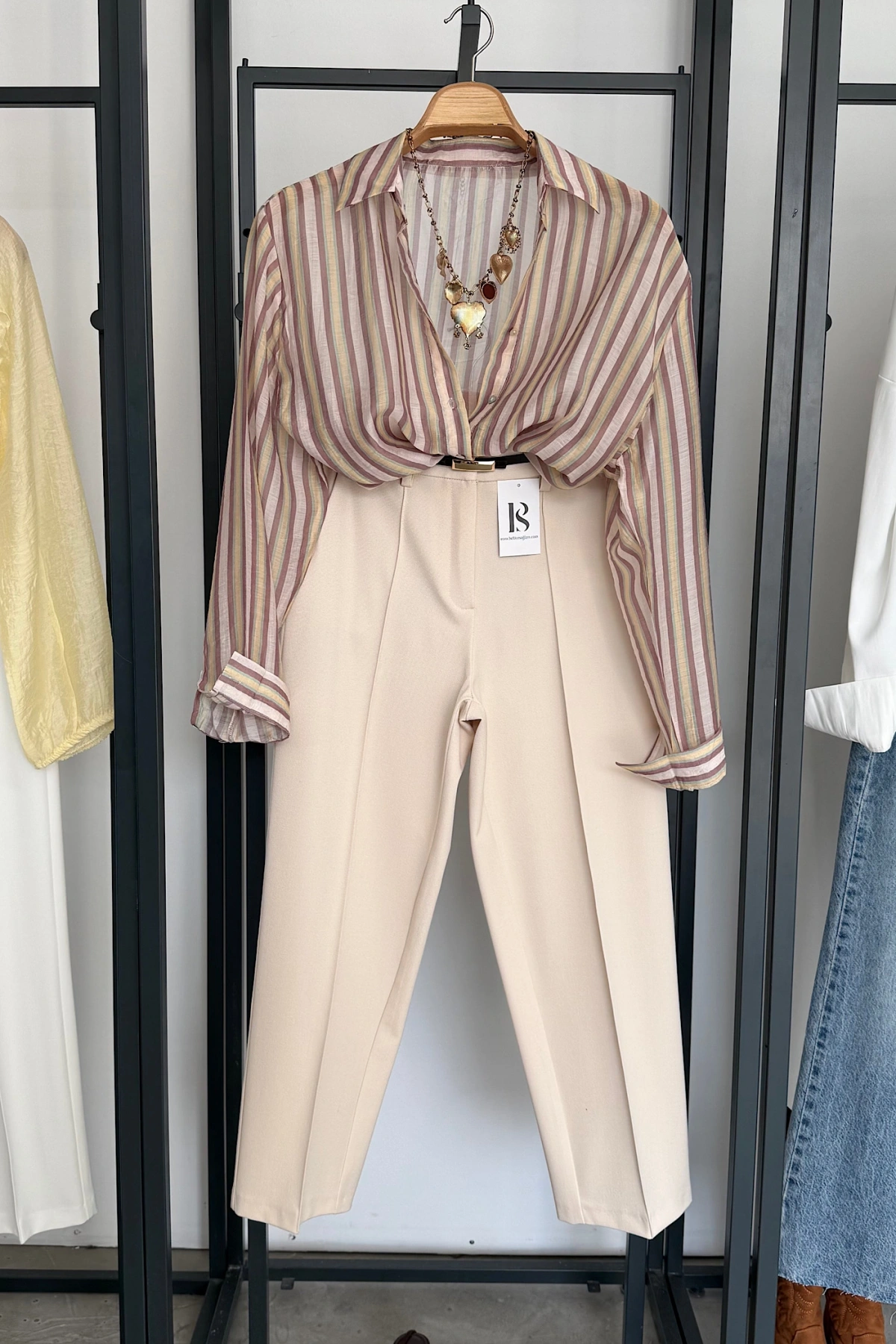 Renkli Modal Gömlek Renkli