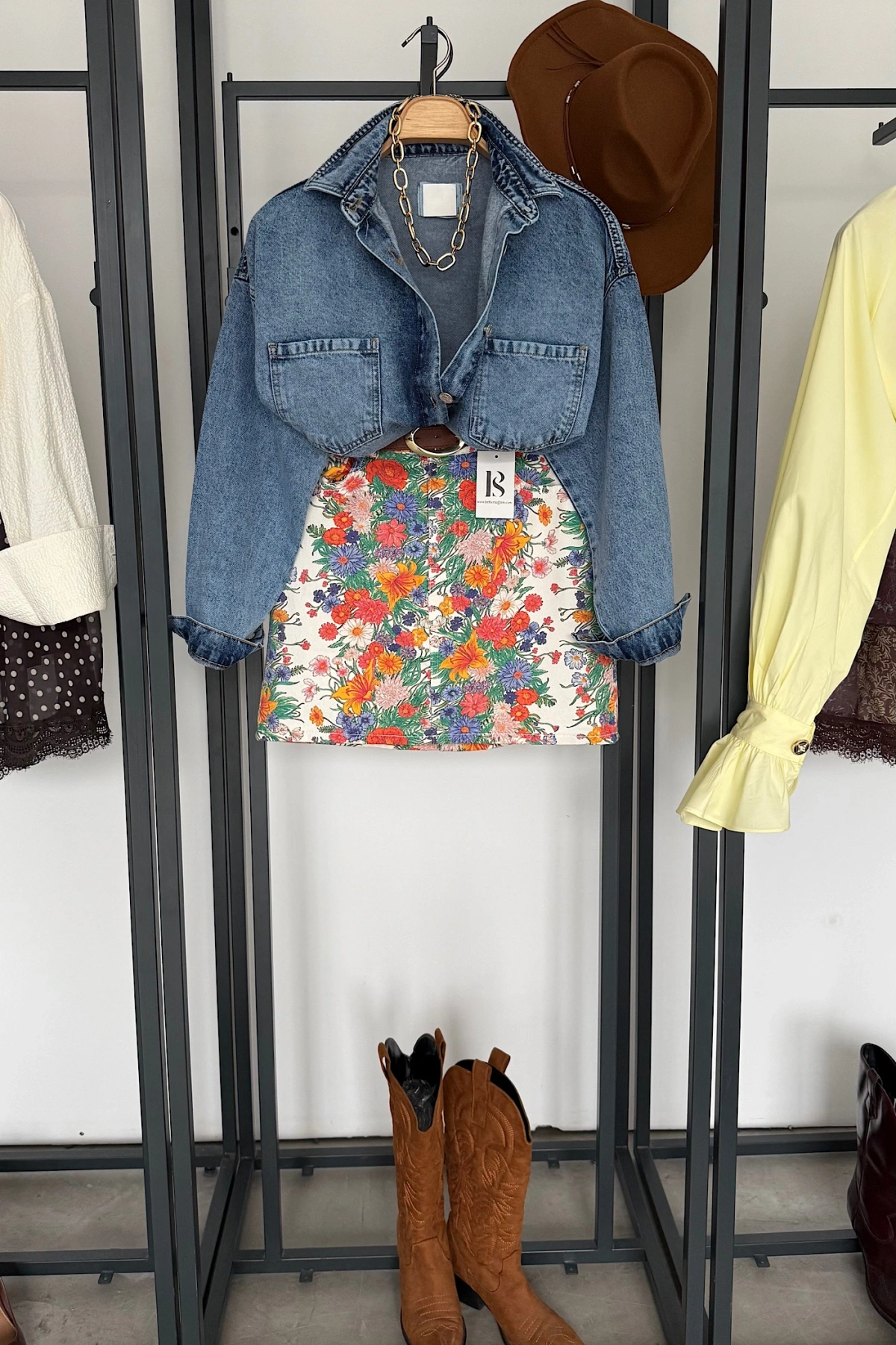 Taşsız Tensel Kot Gömlek Mavi