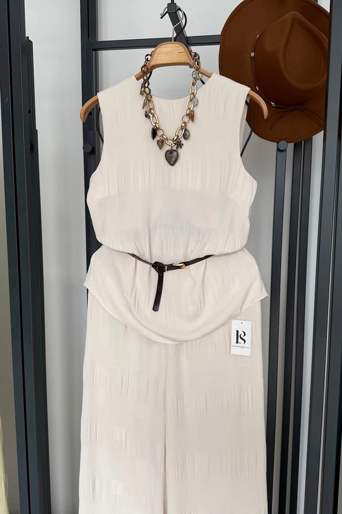 Atlet Pantolon Takım Ekru