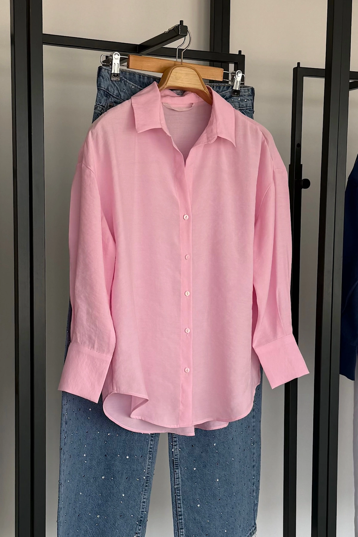 Modal Gömlek Pembe