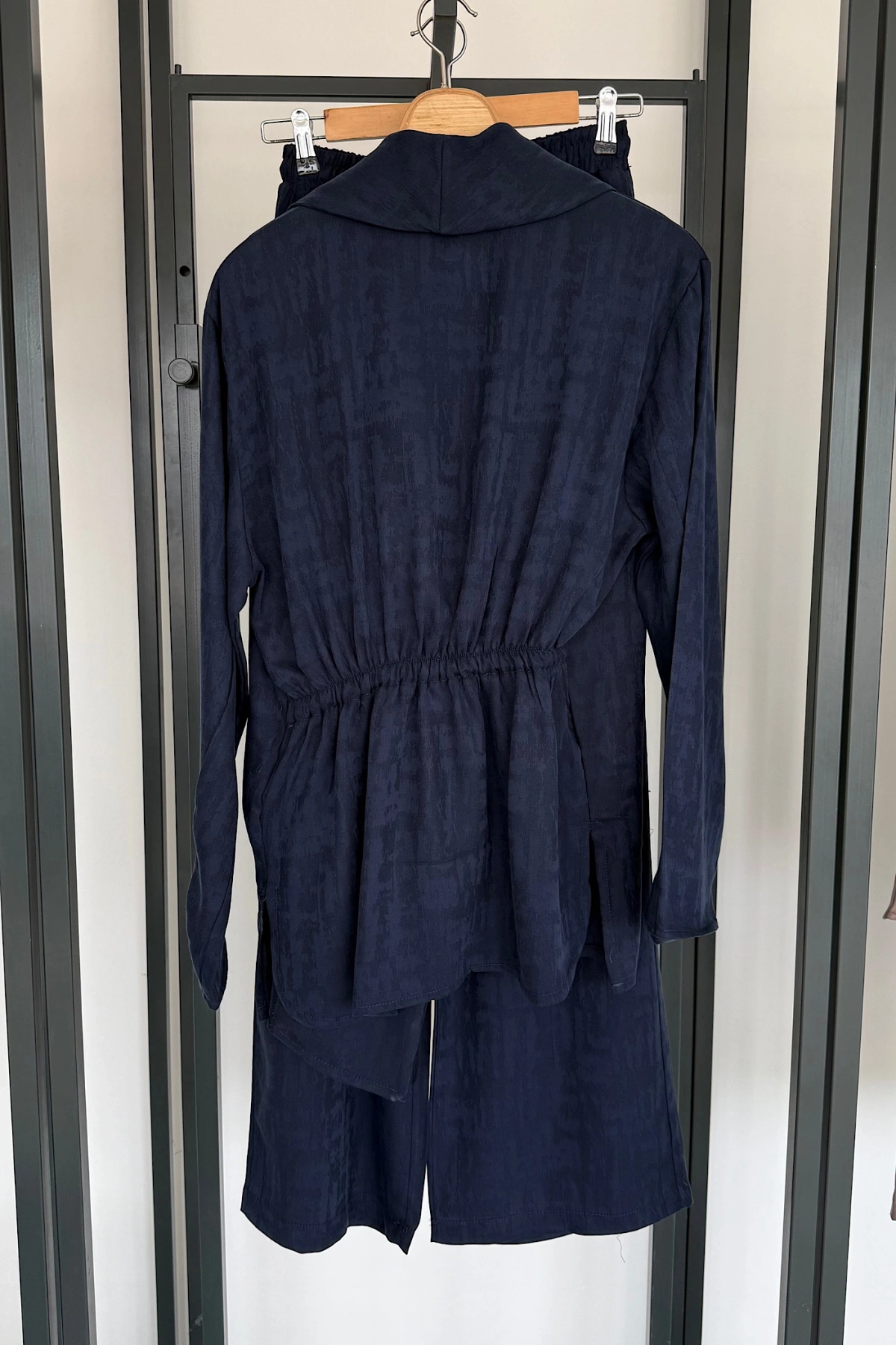 Jakarlı Kimono Takım Lacivert