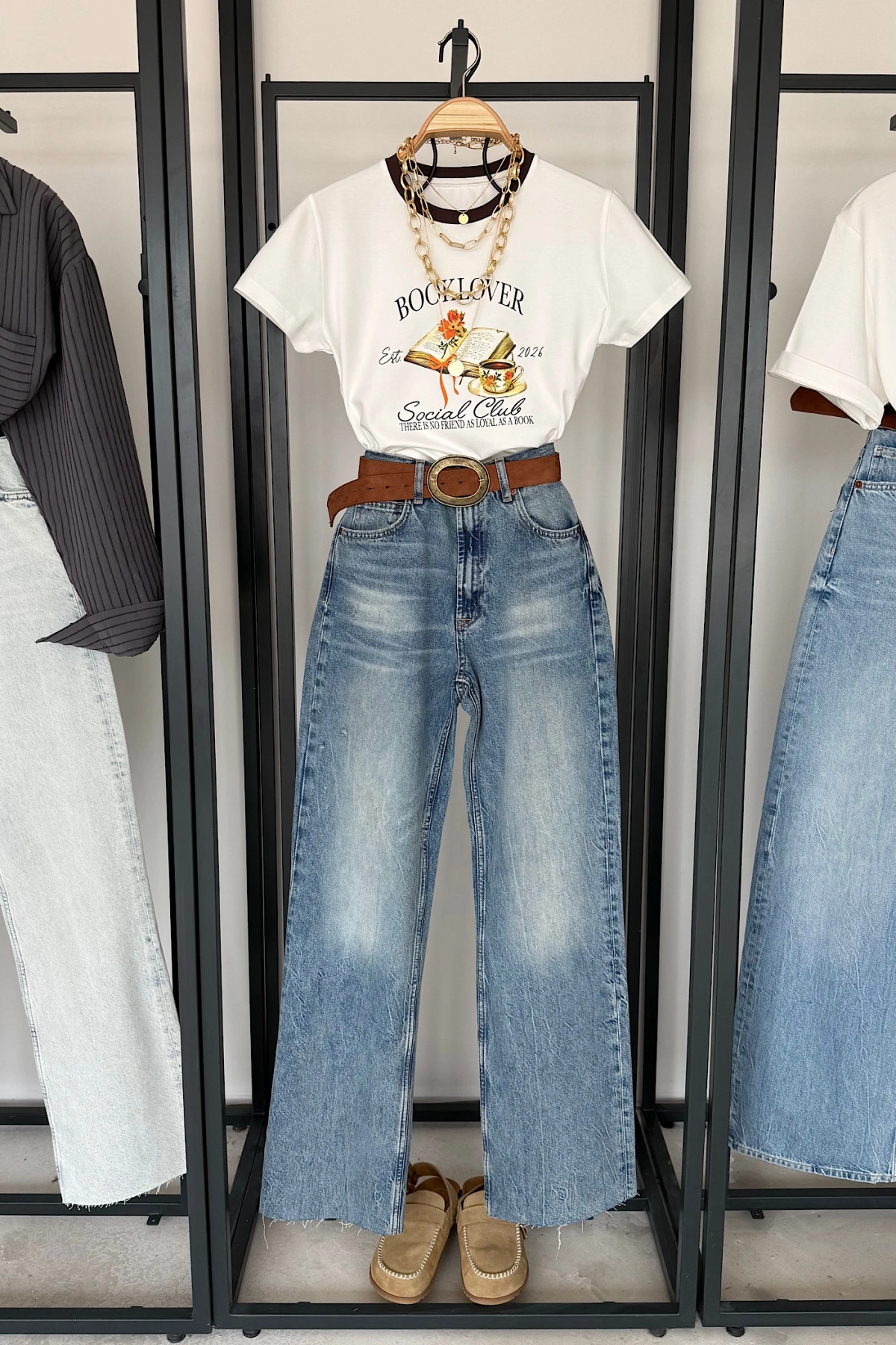 Full Length Wide Leg Jean Mavi Yıkamalı