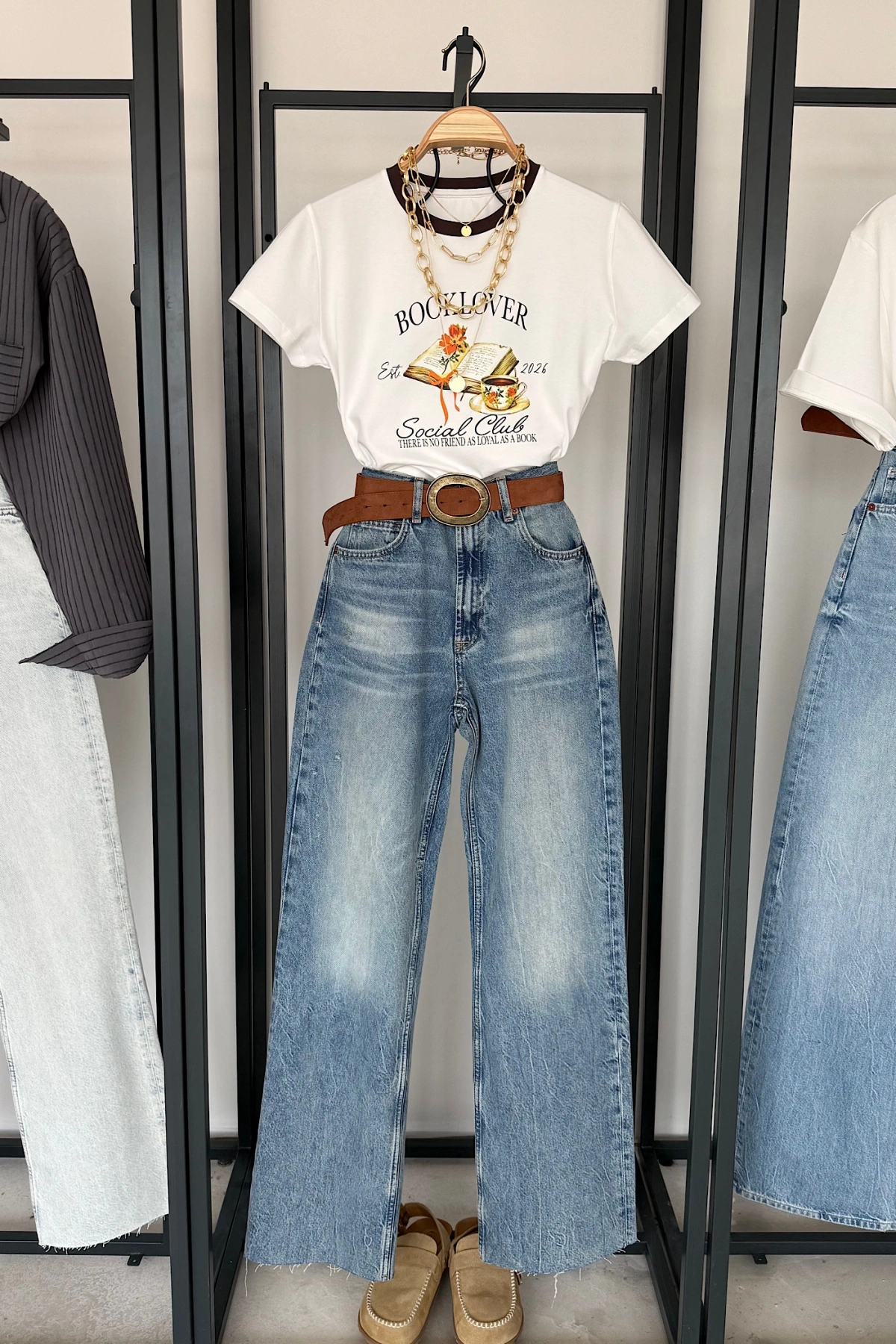 Full Length Wide Leg Jean Mavi Yıkamalı