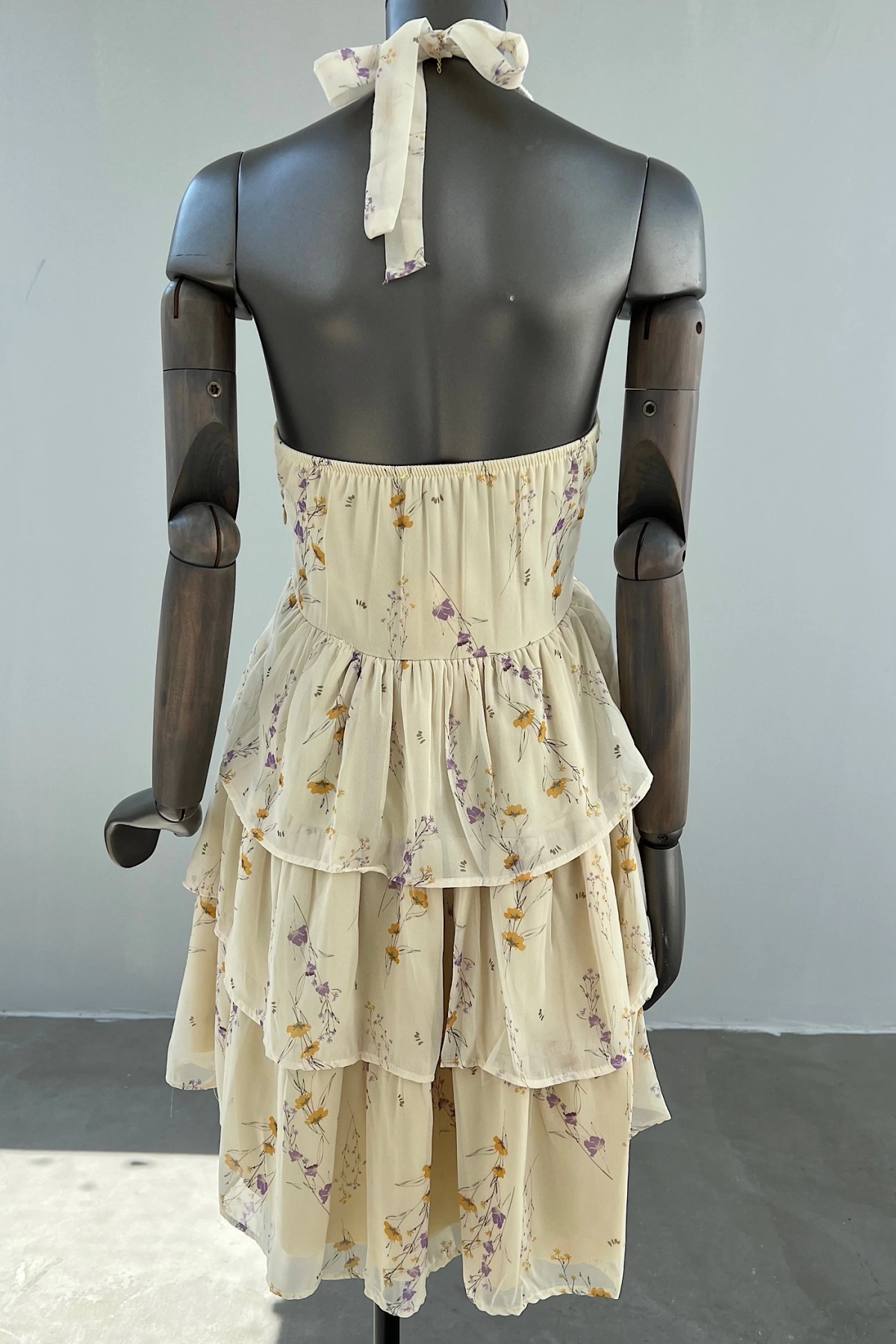 Minimal Chiffon Dress with Straps