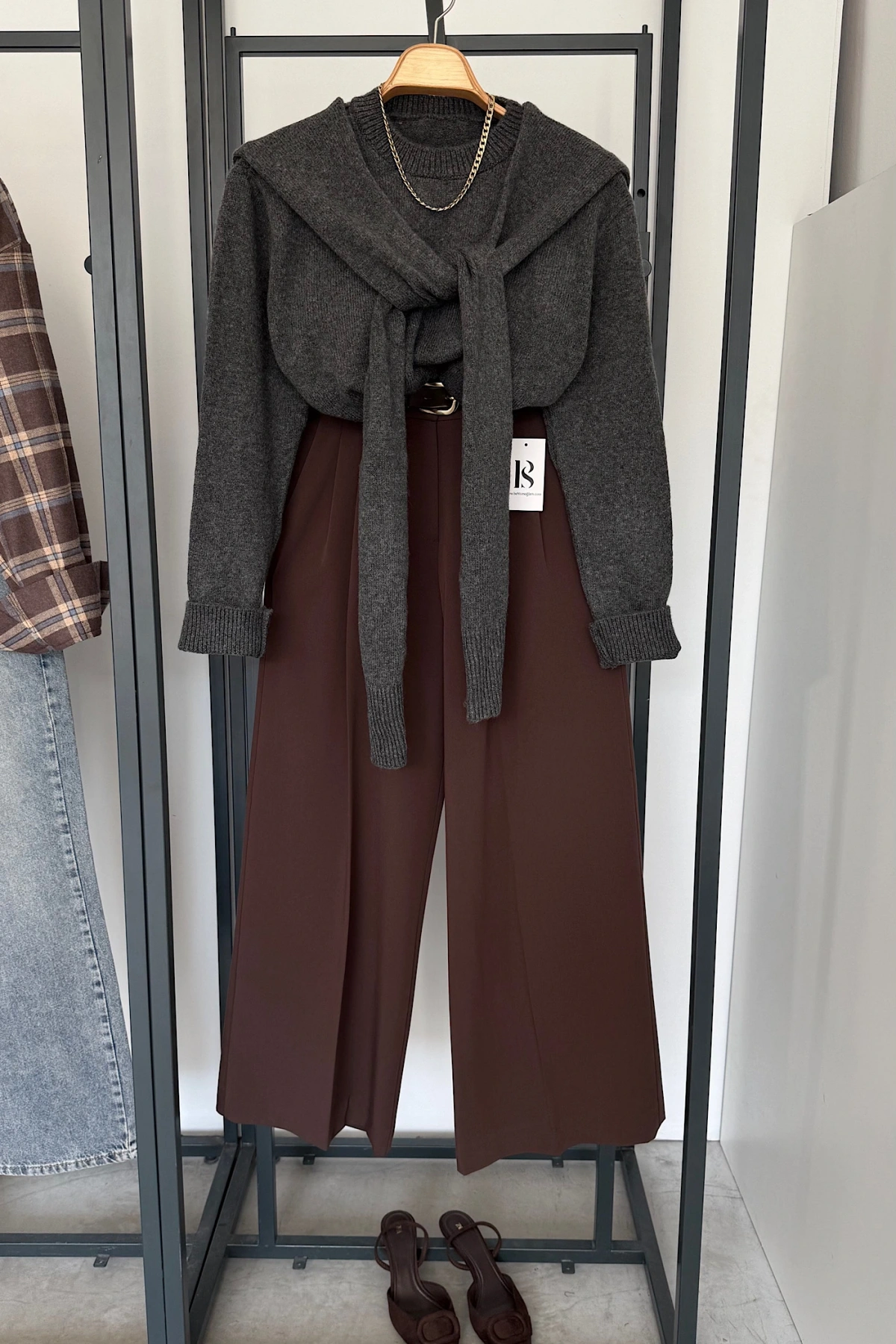 Bağlamalı Kazak Antrasit