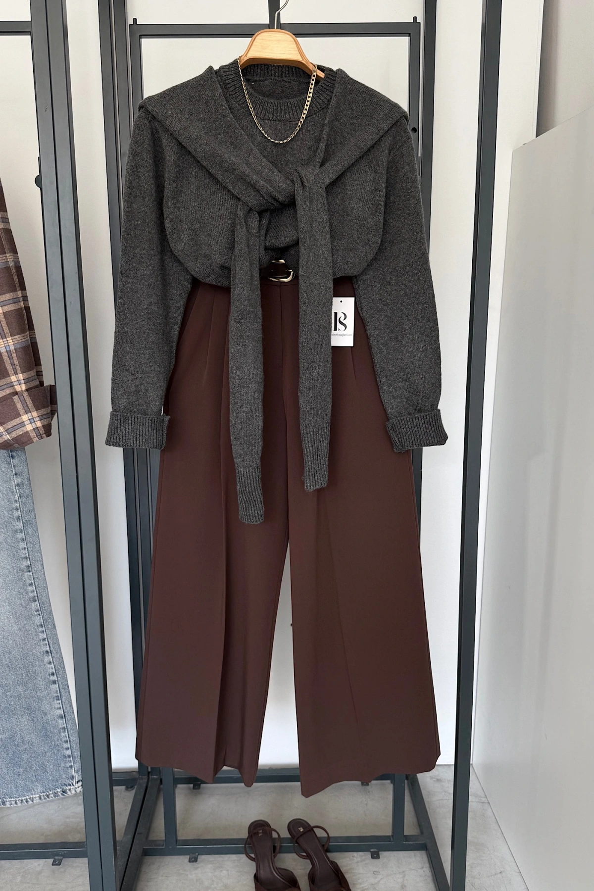 Bağlamalı Kazak Antrasit