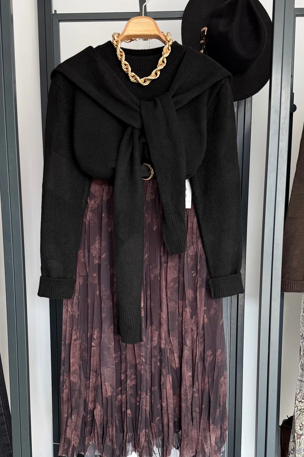 Bağlamalı Kazak Siyah