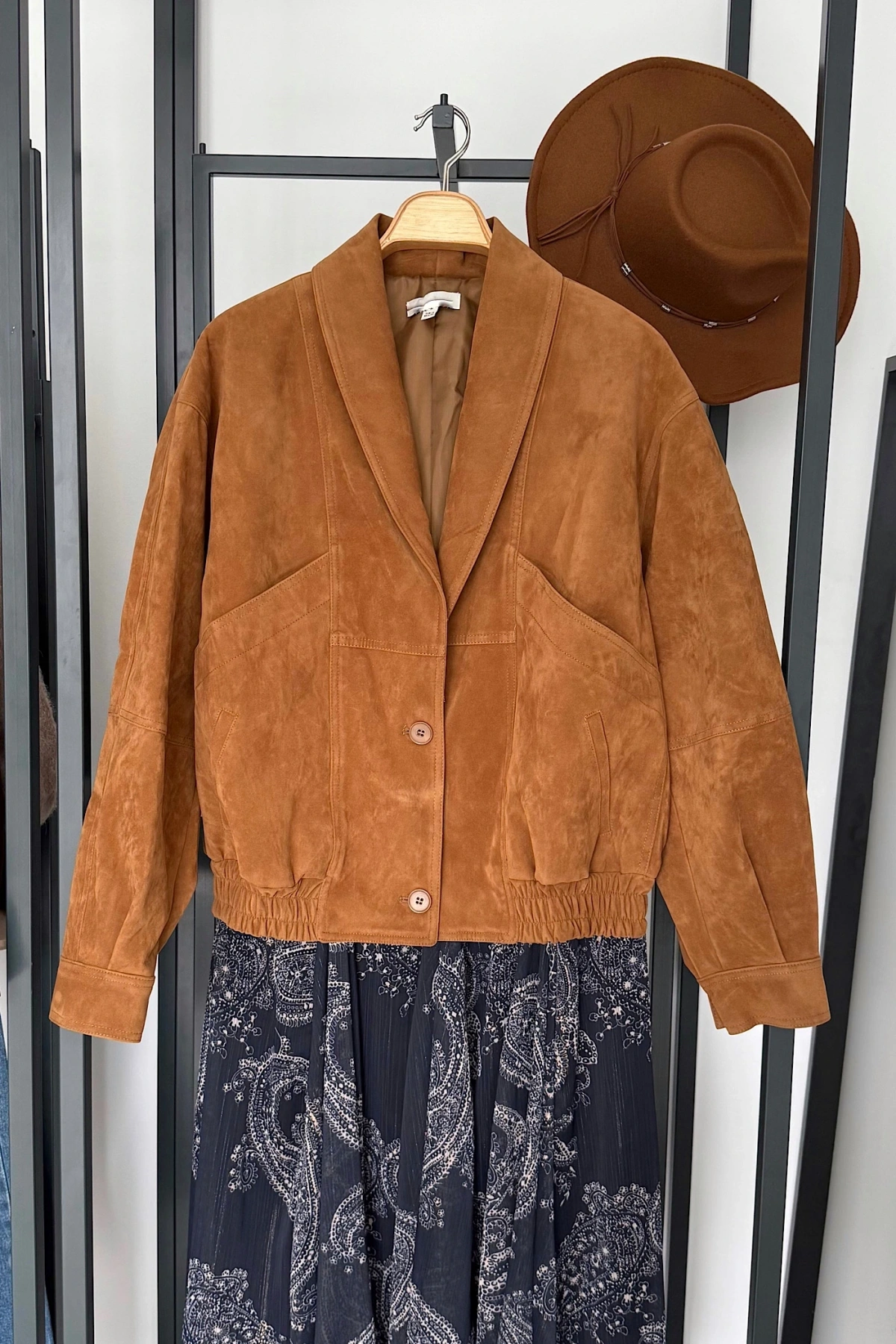 Bandera Unisex Bomber Ceket Camel