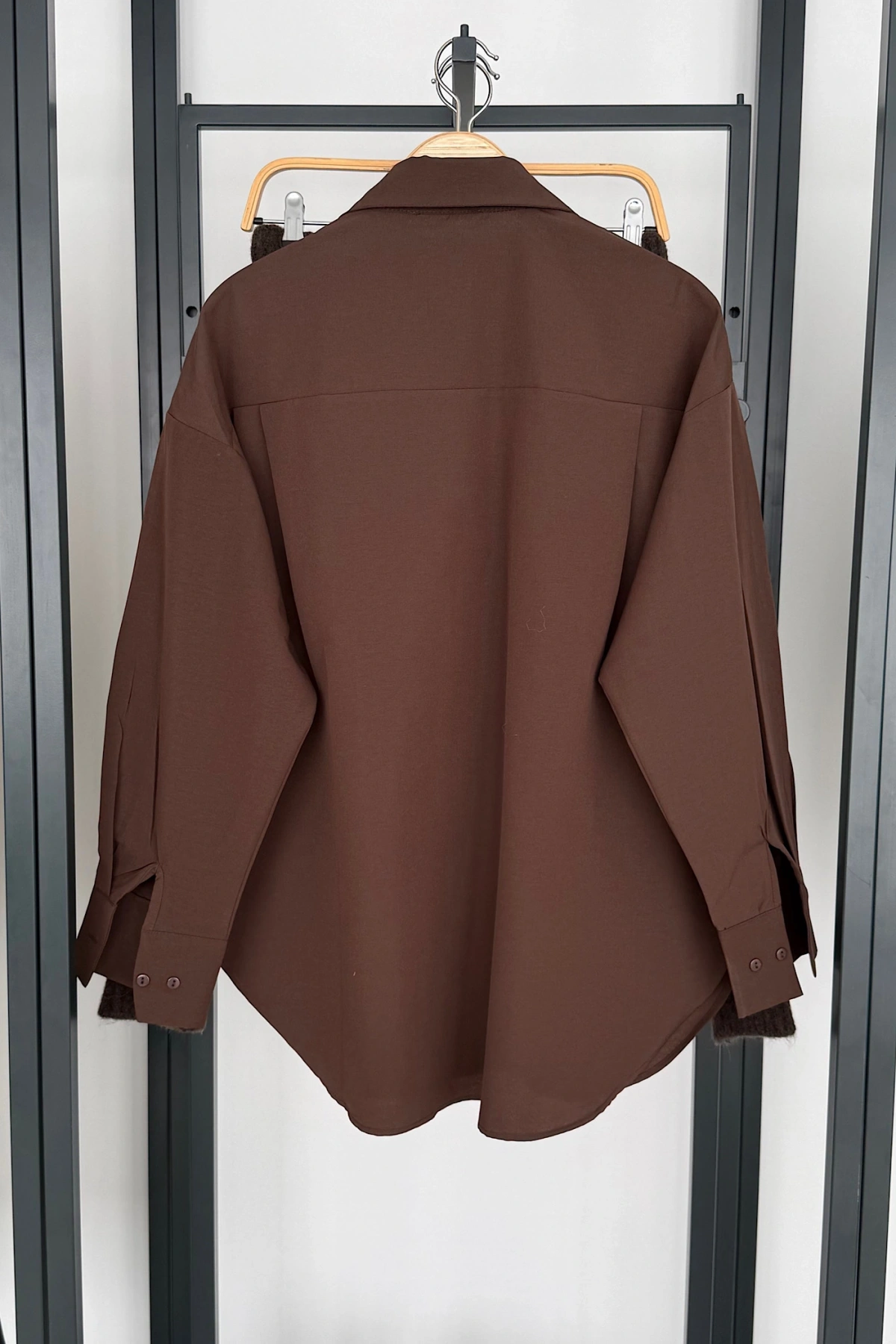 Basic Poplin Gömlek Kahverengi