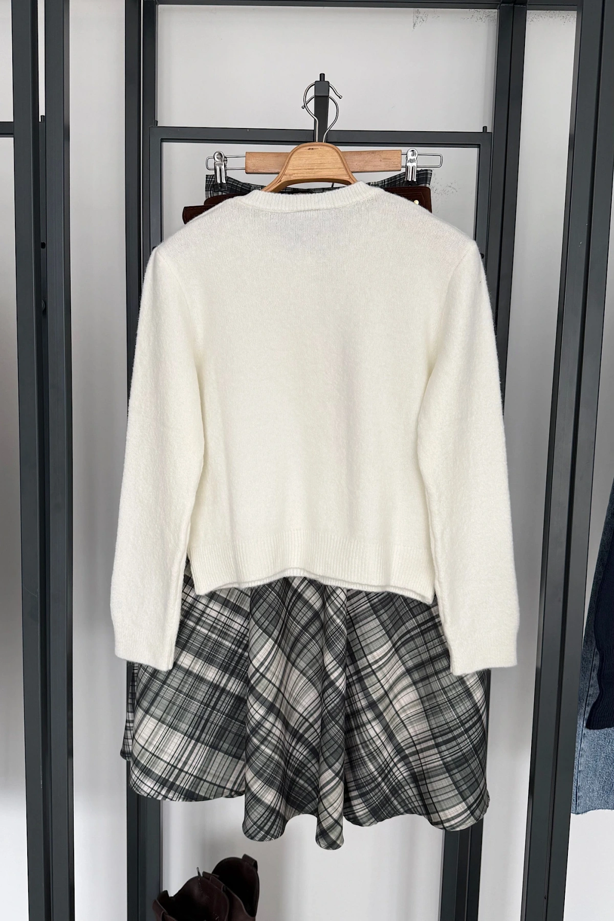 Basic Triko Hırka Ekru