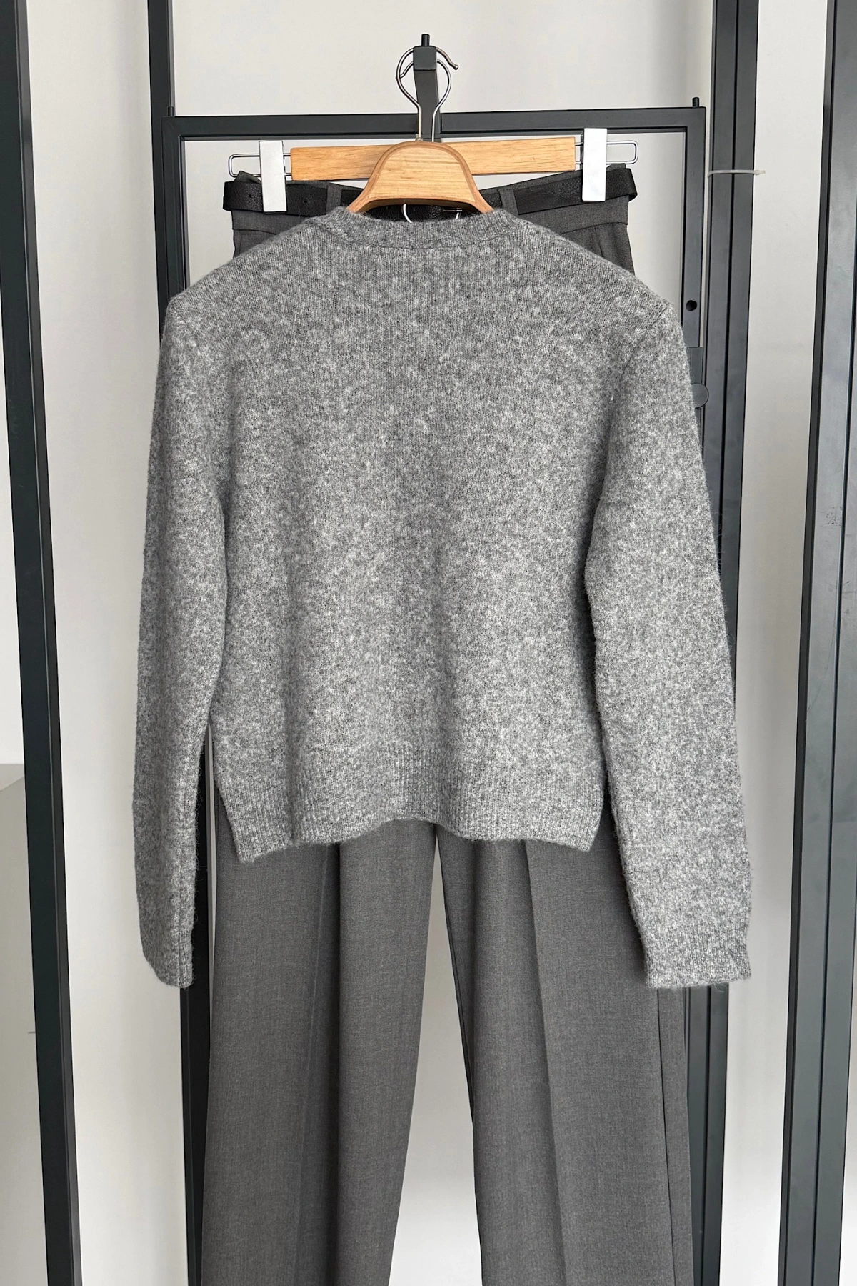 Basic Triko Hırka Gri