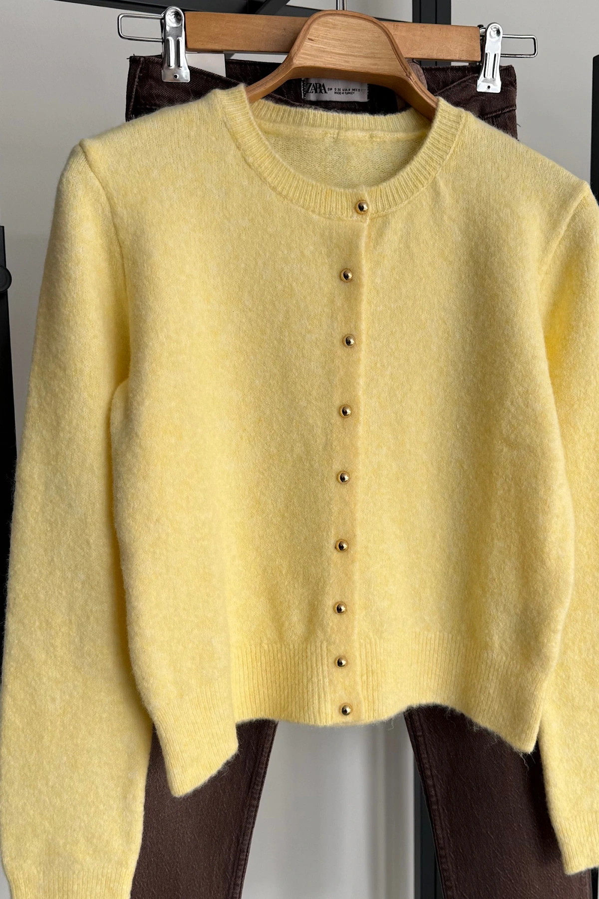 Basic Triko Hırka Sarı