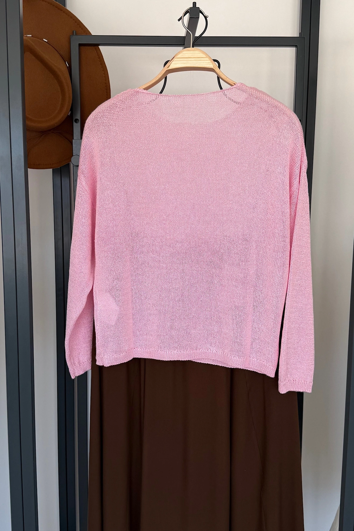 Basic Triko Kazak Pembe