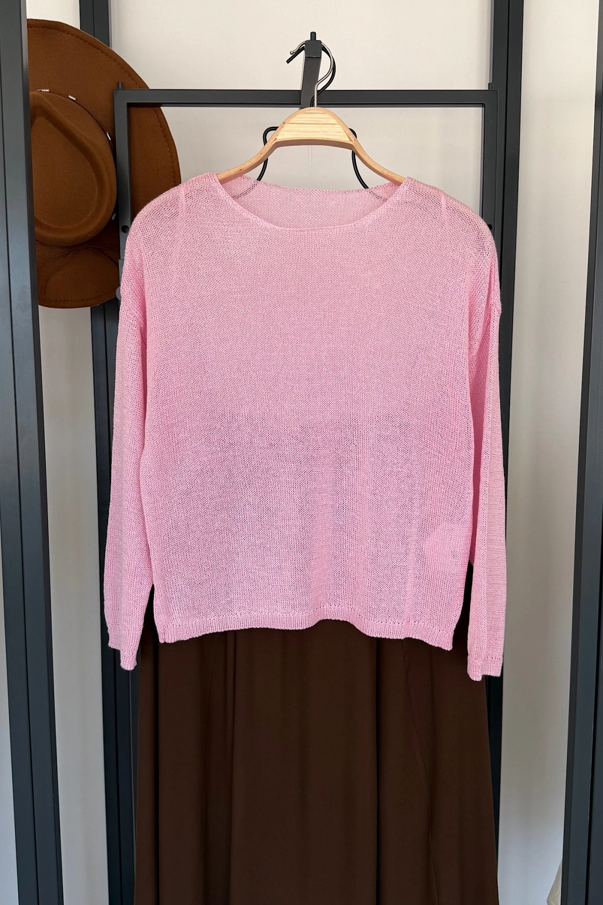 Basic Triko Kazak Pembe