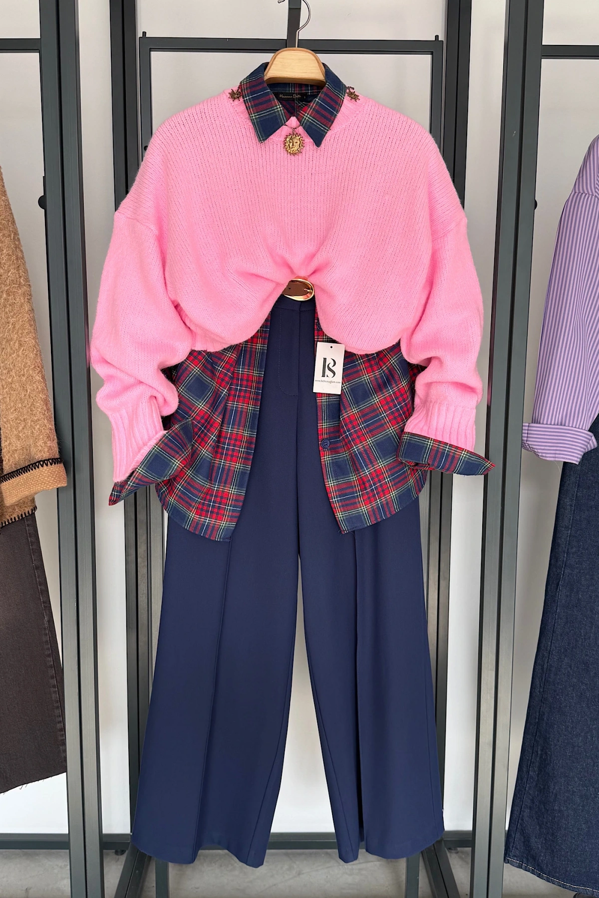 Basic Triko Kazak Şeker Pembe