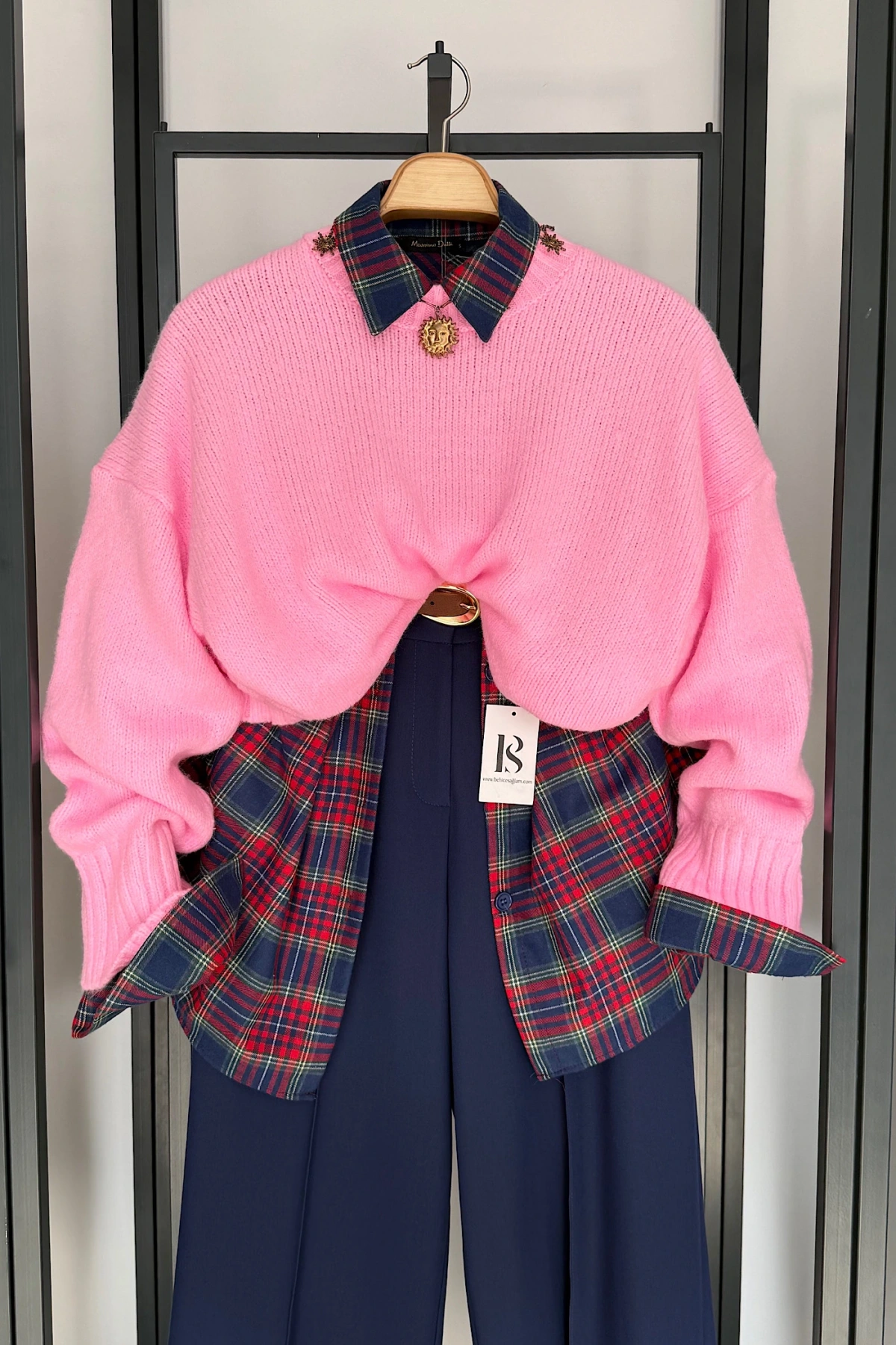 Basic Triko Kazak Şeker Pembe
