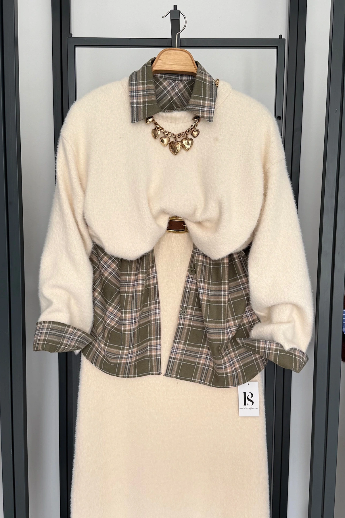 Basic Tüylü Kazak Krem