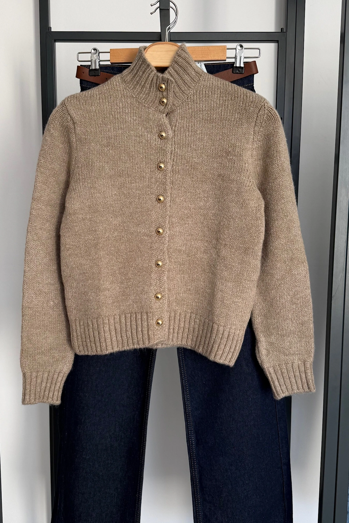 Boğazlı Hırka Vizon