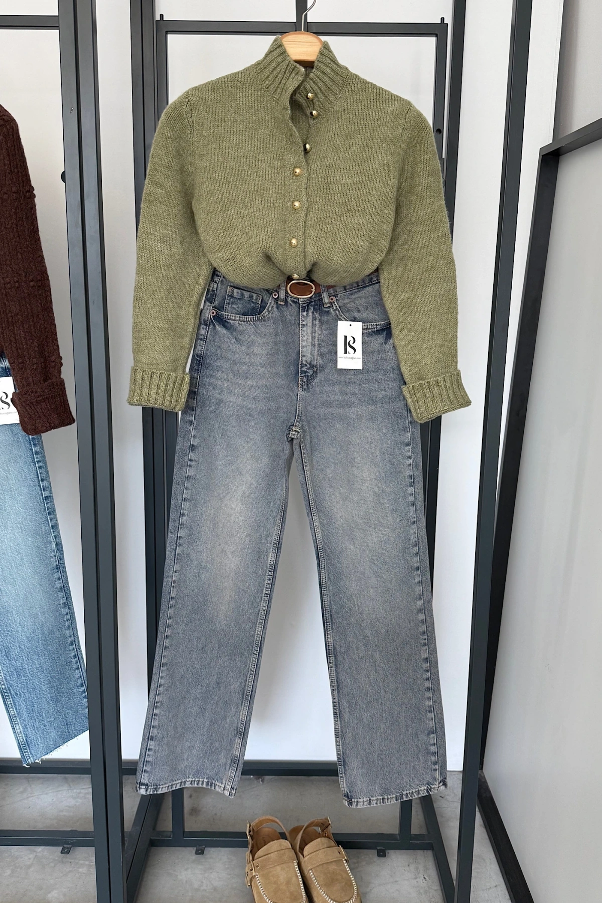 Boğazlı Hırka Yeşil