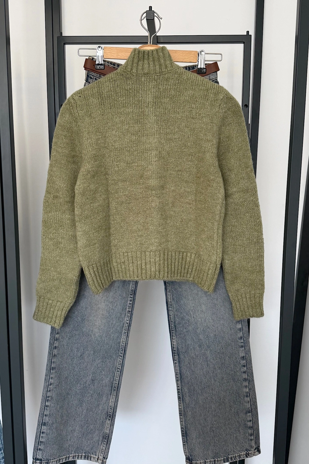 Boğazlı Hırka Yeşil