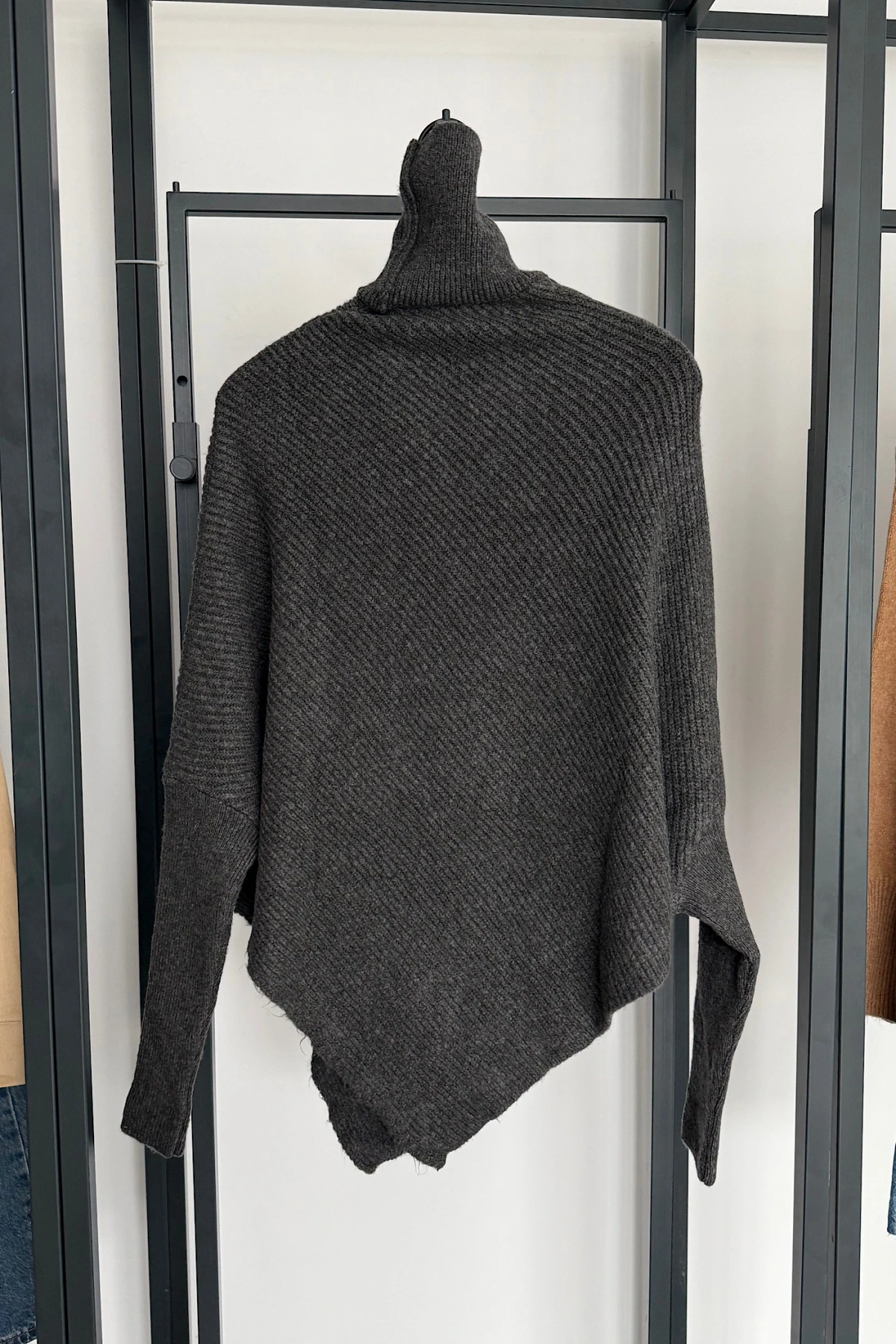 Boğazlı Triko Kazak Antrasit