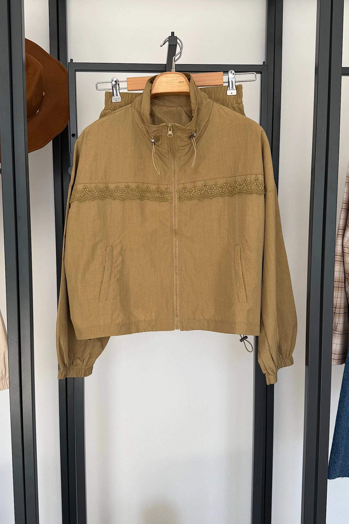 Bomber Ceket Etekli Takım Olive