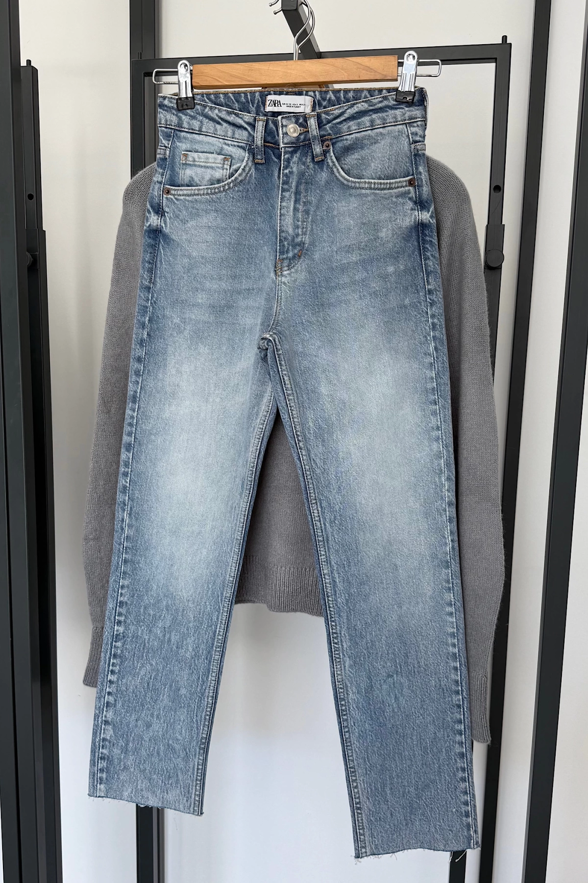 Boyfit Kesik Jean Açık Mavi