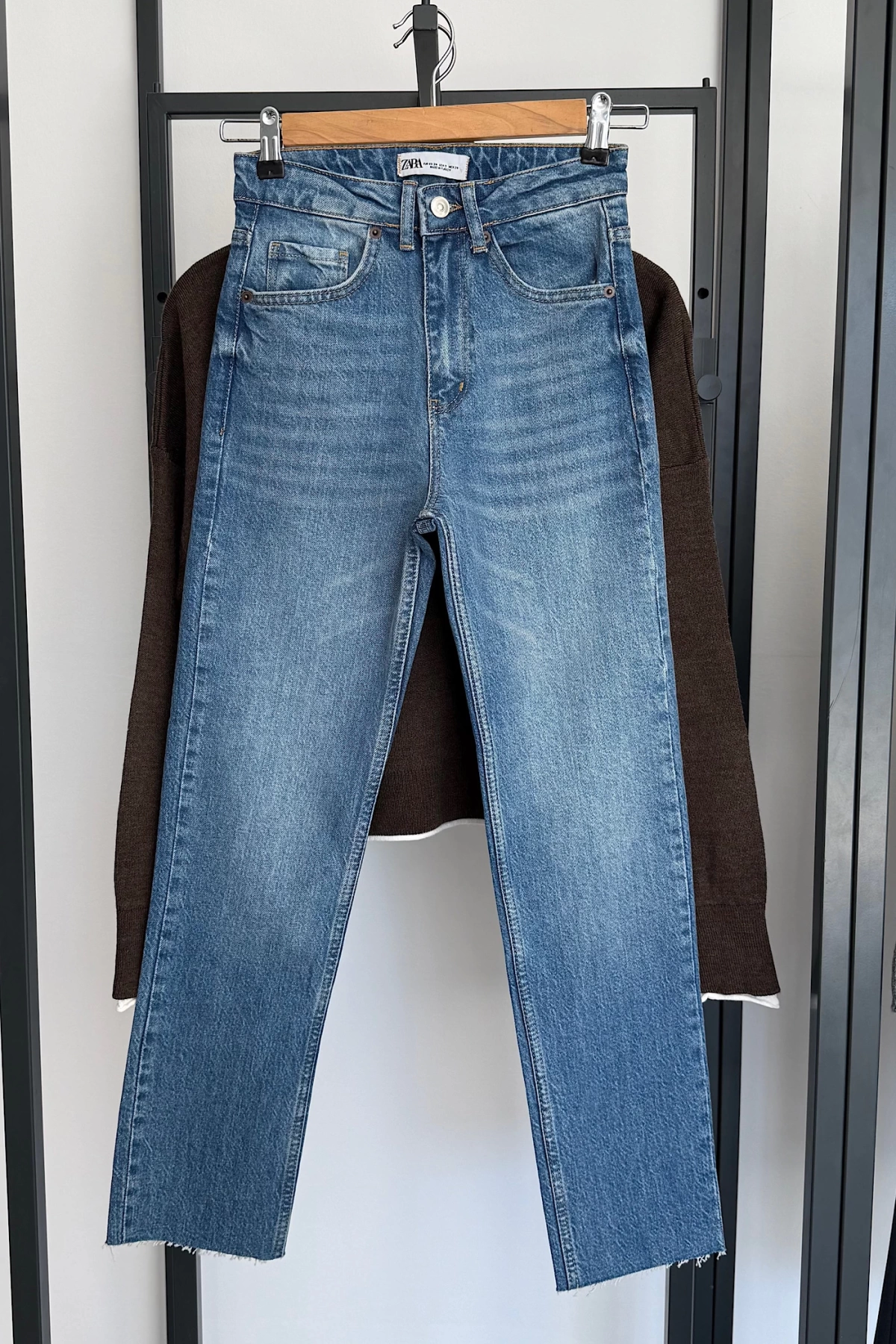 Boyfit Kesik Jean Mavi