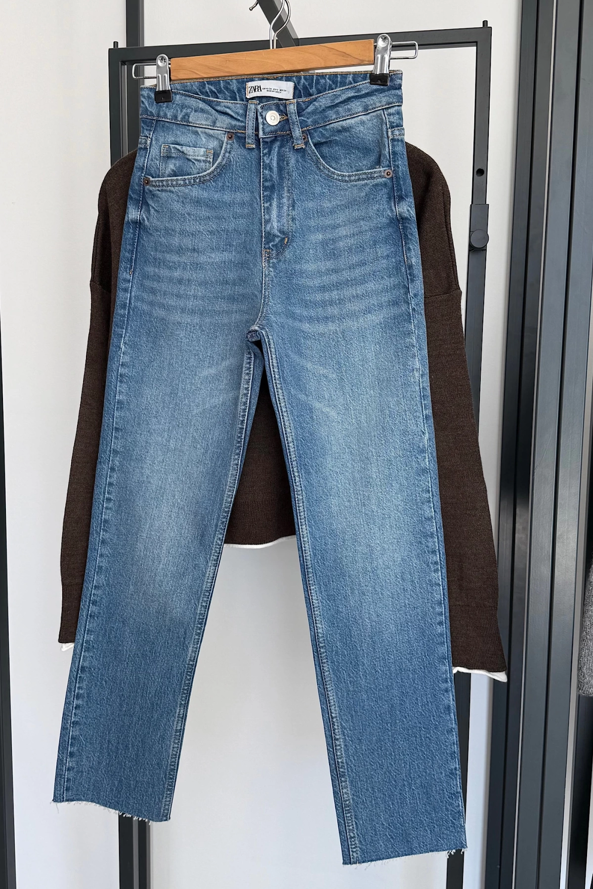 Boyfit Kesik Jean Mavi