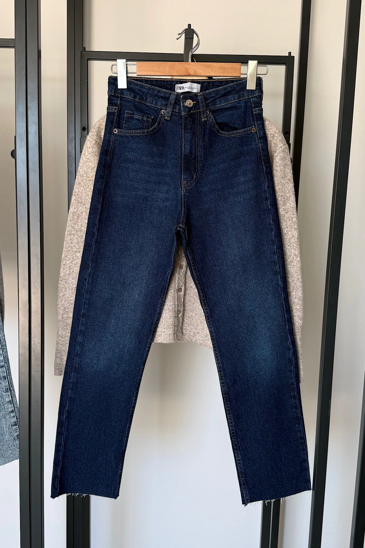 Boyfit Kesik Paça Jean Lacivert